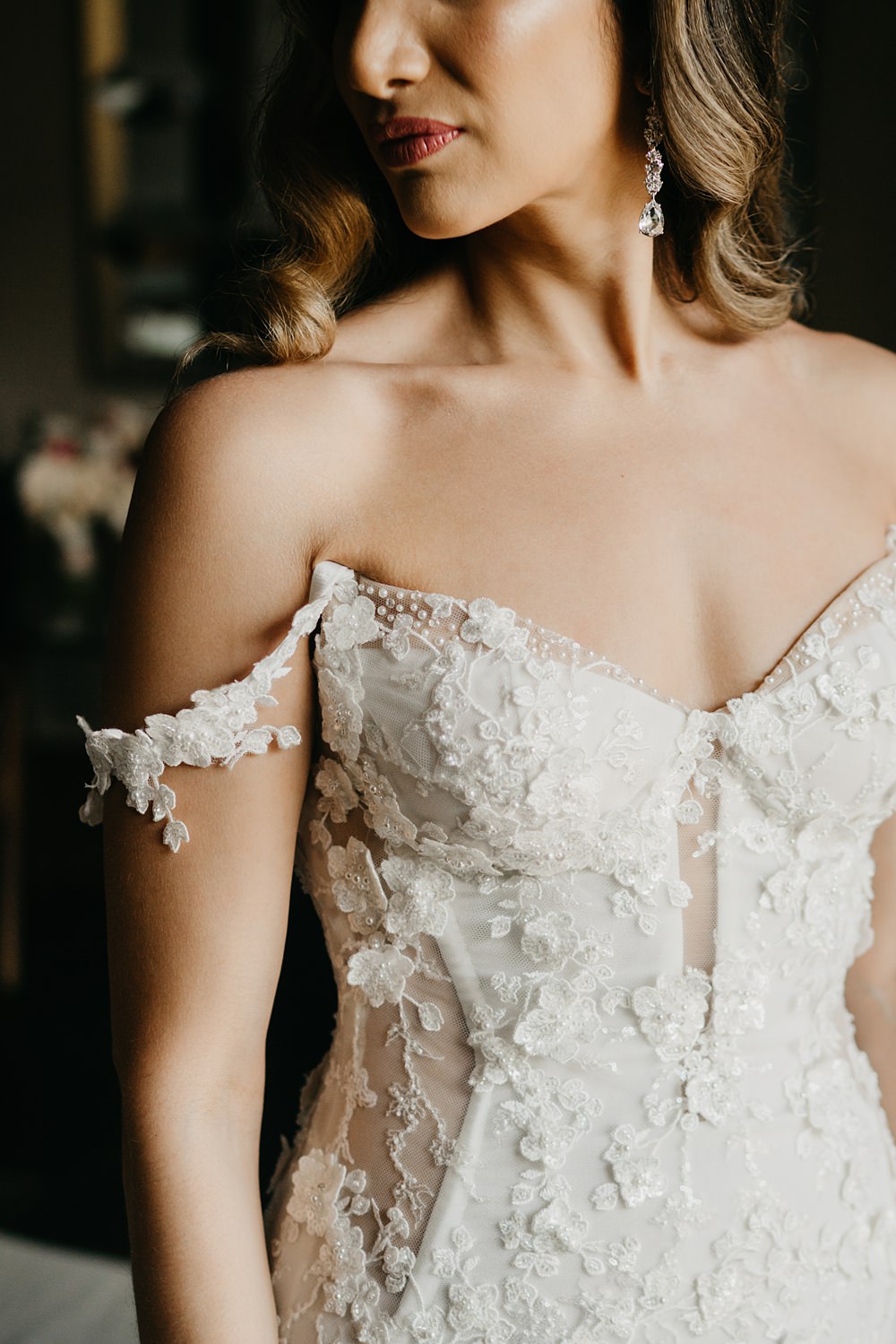 Dress Gown Bride Bridal Galia Lahav Maya 3D Flowers Nizuc Resort Wedding Kape Photography