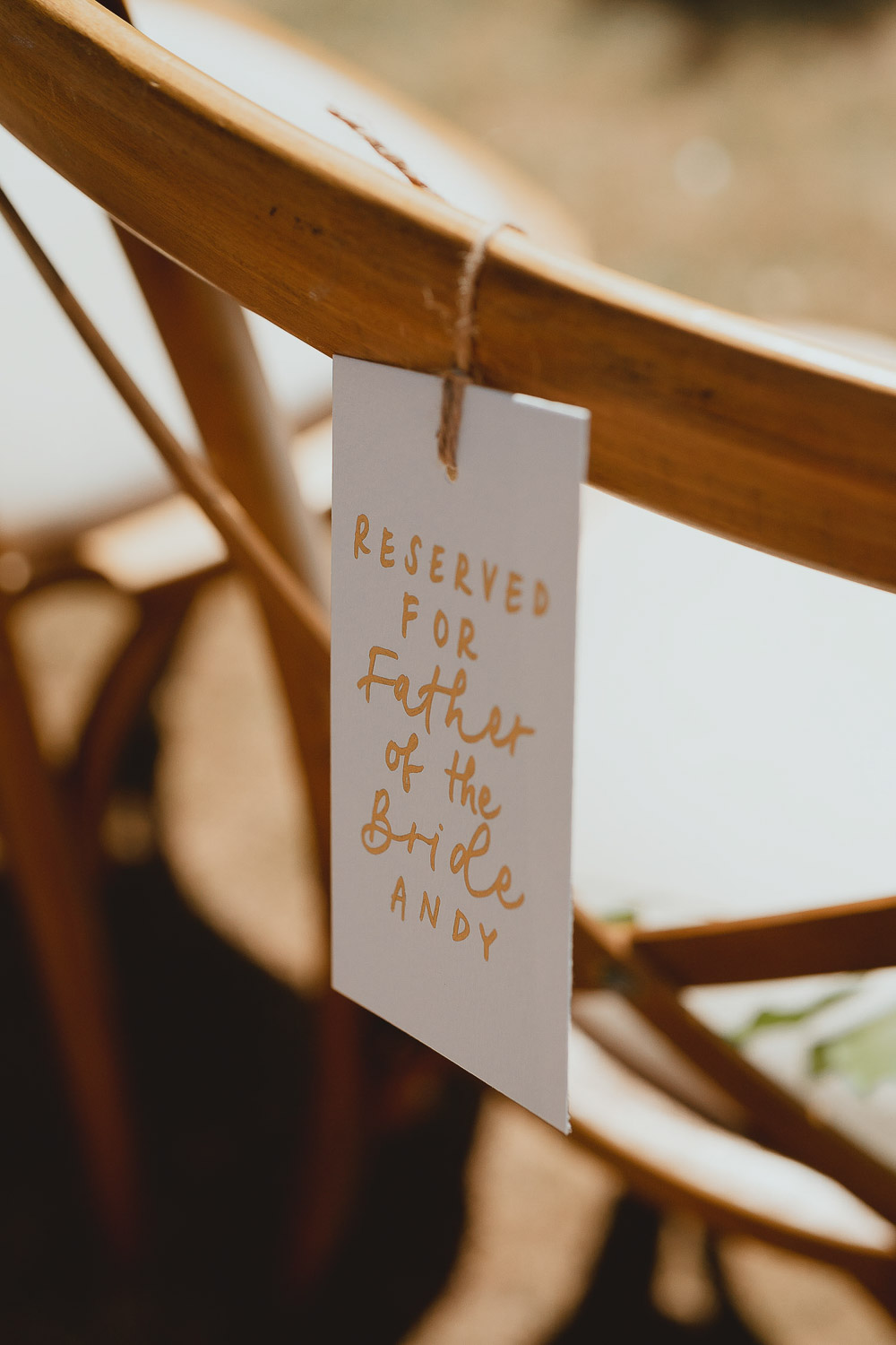 Reserved Chair Tag Norfolk Beach Wedding Georgia Rachael