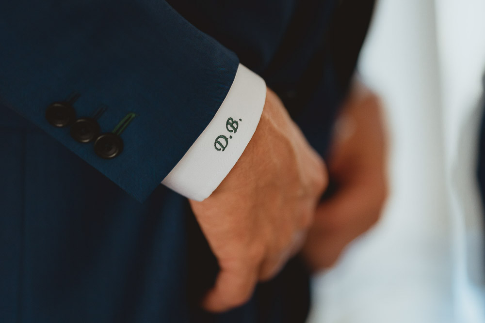 Groom Blue Suit Initials Cuff Norfolk Beach Wedding Georgia Rachael