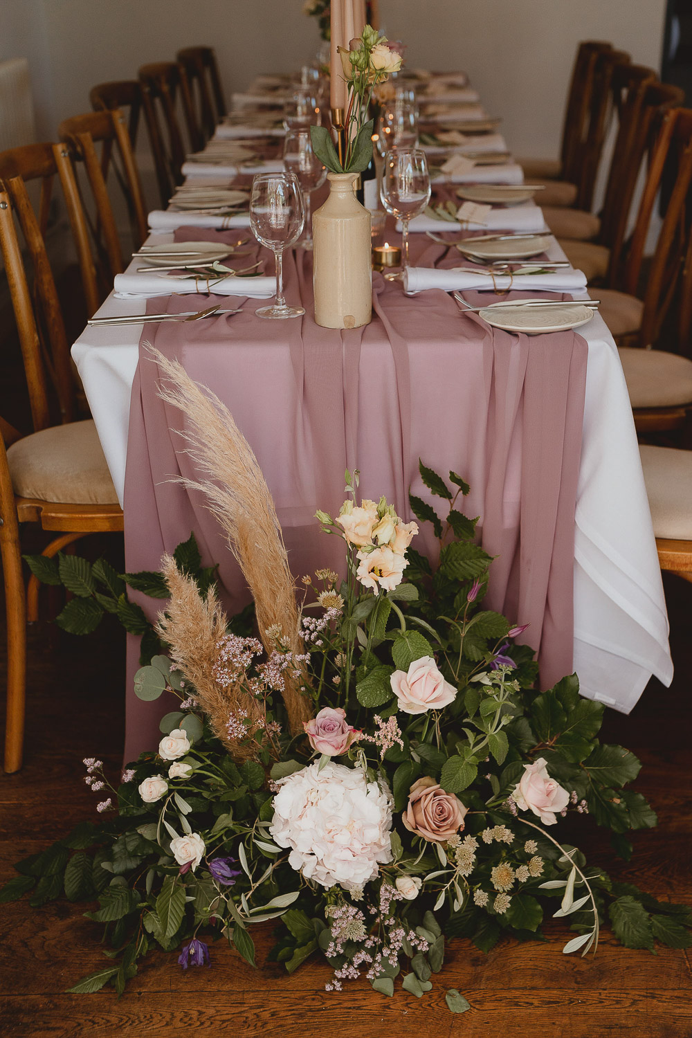 End Table Flower Arrangement Floor Pink Norfolk Beach Wedding Georgia Rachael