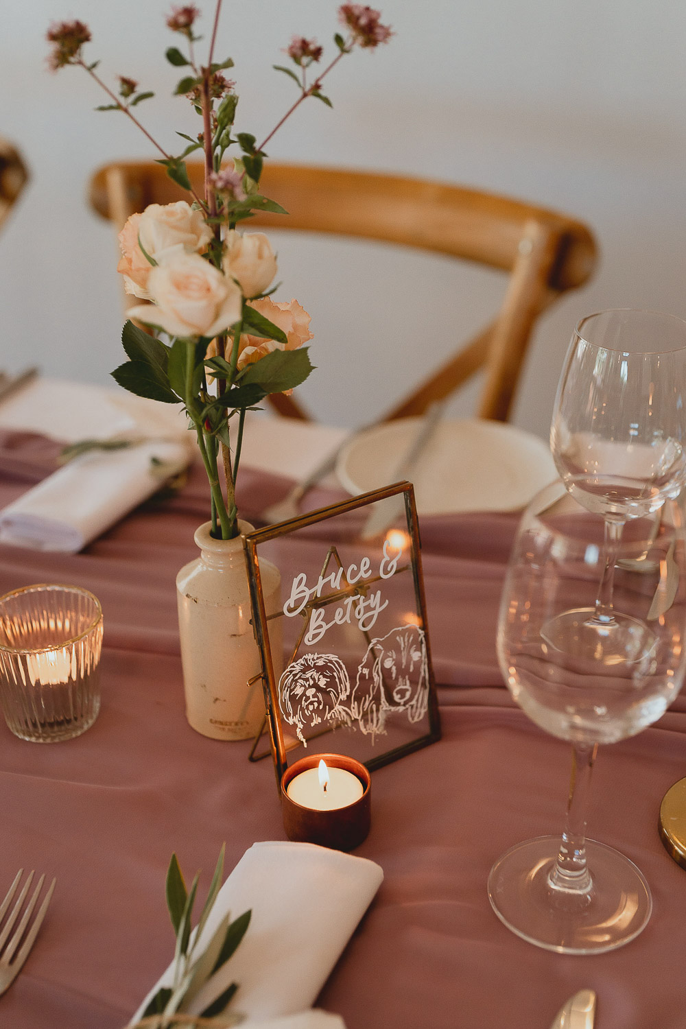 Pink Table Decor Candles Flowerss Pet Table Name Frame Norfolk Beach Wedding Georgia Rachael