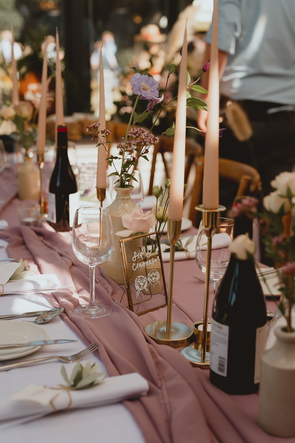 Pink Table Decor Candles Flowerss Pet Table Name Frame Norfolk Beach Wedding Georgia Rachael