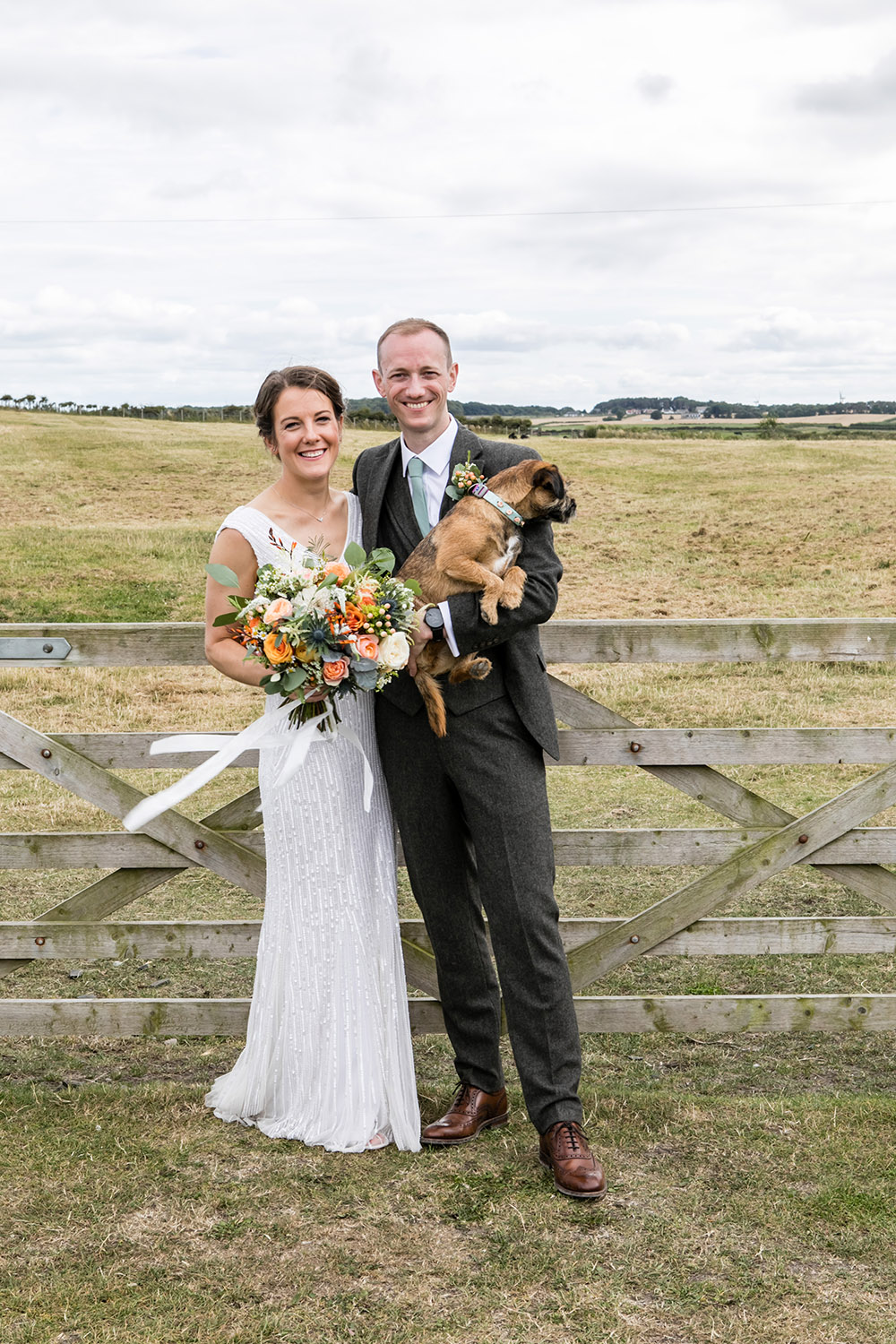 Pet Dog Northumberland Barn Wedding Erika Tanith Photography