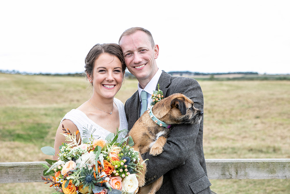 Pet Dog Northumberland Barn Wedding Erika Tanith Photography