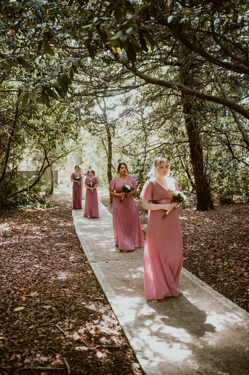 Long Pink Bridesmaid Dresses Stanhill Court Hotel Wedding Sasha Weddings