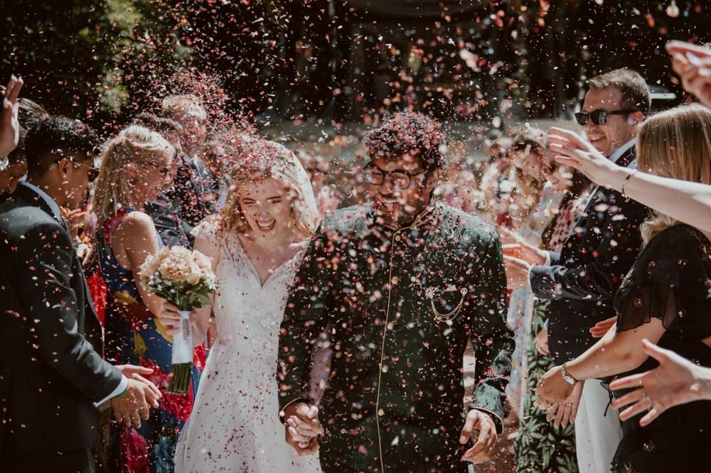 Confetti Throw Stanhill Court Hotel Wedding Sasha Weddings