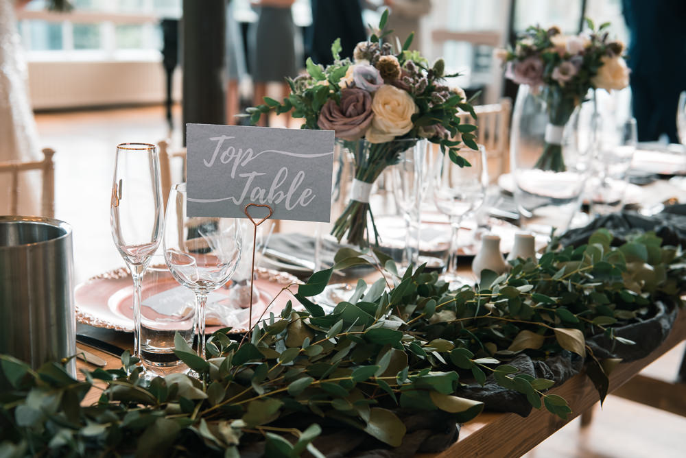 Top Table Wedding Decor Sign Leighton Bainbridge Photography