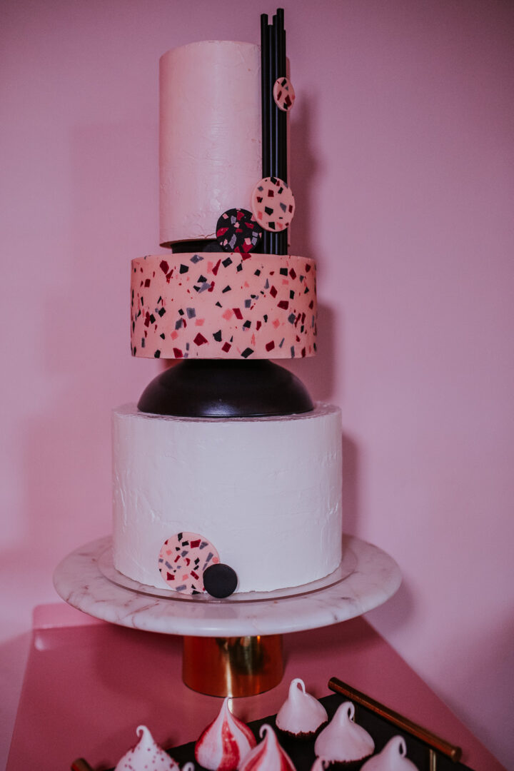 Wedding Cake Stands Marble Gold Aurora Grey Photography