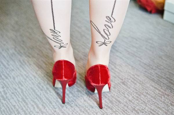 Wedding Christmas Tights Bride Jacqui McSweeny Photography