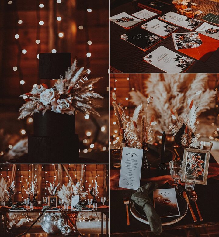 Wedding Colour Ideas Black Orange YTZ Weddings