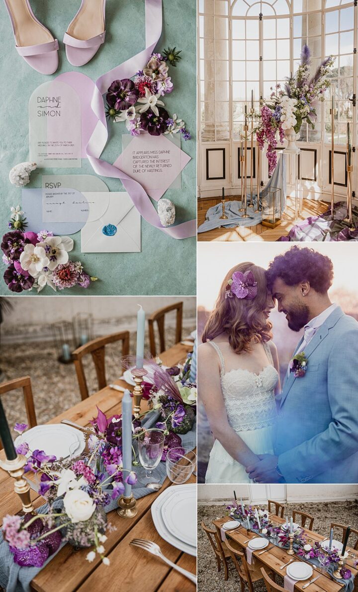 Wedding Colour Ideas Blue Lilac Cleya Asulon
