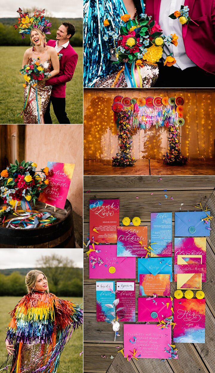 Wedding Colour Ideas Rainbow Festival Teddy Pig Photography