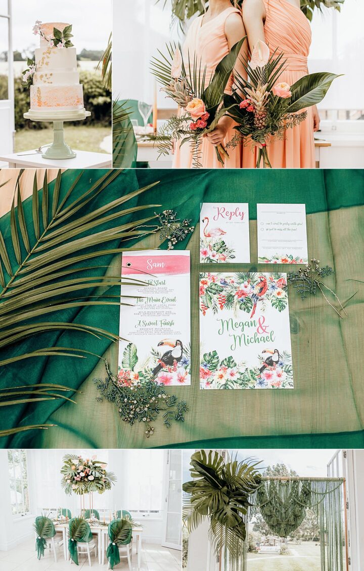 Wedding Colours Green Coral Kate Boston