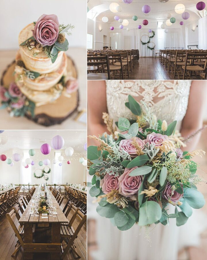 Autumn Wedding Colours Green Dusky Pink Milkbottle Photography