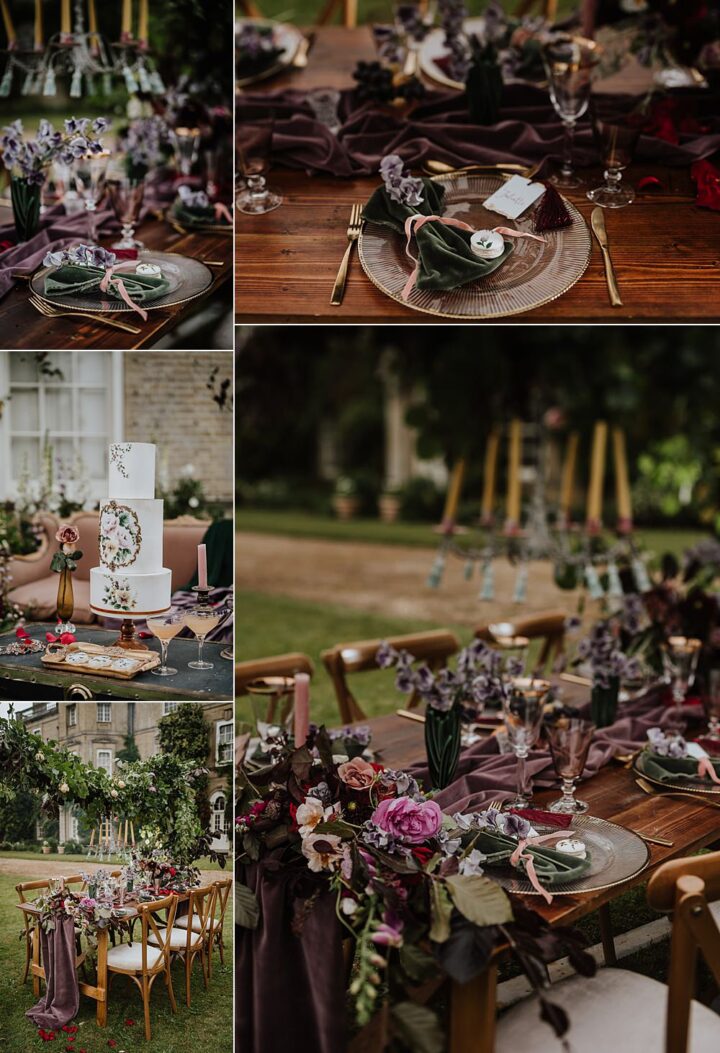 Autumn Wedding Colours Ideas Deep Purple Green New Forest Studio
