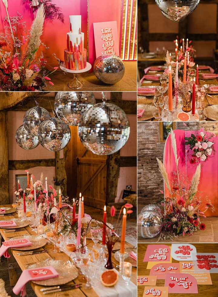 Autumn Wedding Colours Ideas Orange Pink Michelle Huggleston Photography