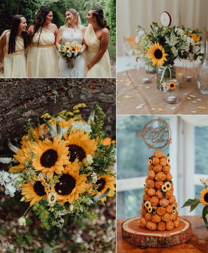 Autumn Wedding Colours Ideas Sunflower Yellow Emily and Steve Photography