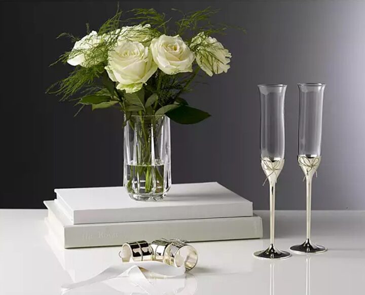 Christmas Gift Fiance Engaged Flute Glasses