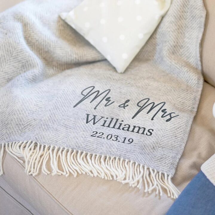 Christmas Gift Fiance Personalised Blanket