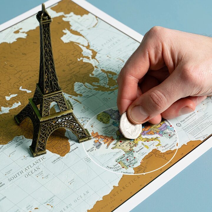 Christmas Gift Fiance Scratch Poster Travel
