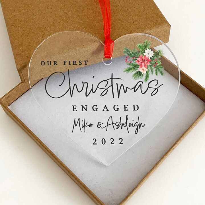 Christmas Present Fiance Engaged Bauble