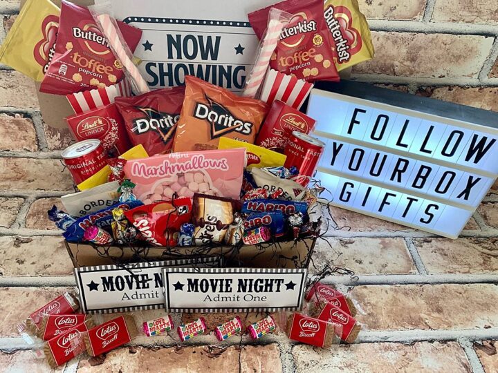 Christmas Present Fiance Movie Night Box