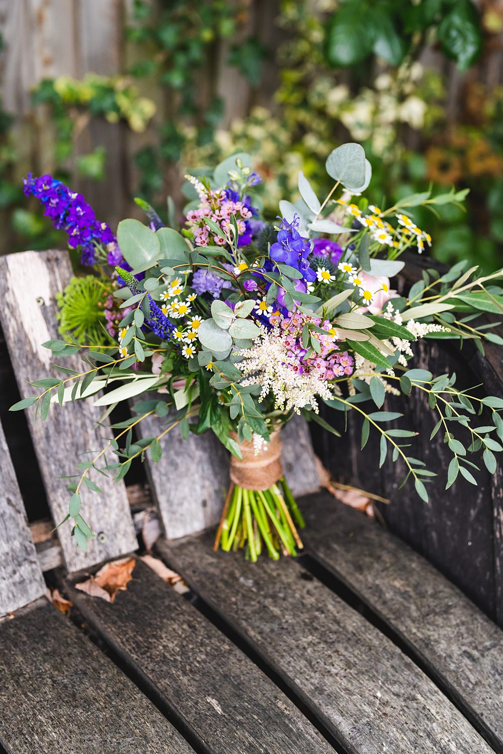 Bouquet Flowers Bride Bridal Purple Pink Astilbe Daisy Farmyard Wedding Daniel Lightening Photography