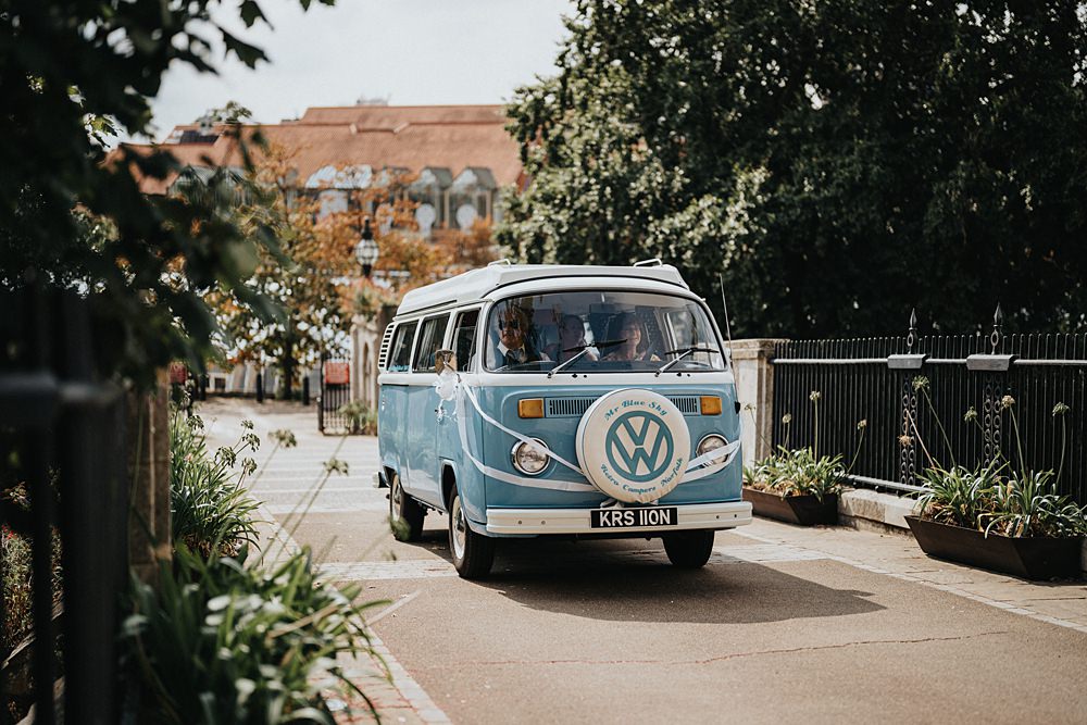 Campervan Transport Farmyard Wedding Daniel Lightening Photography