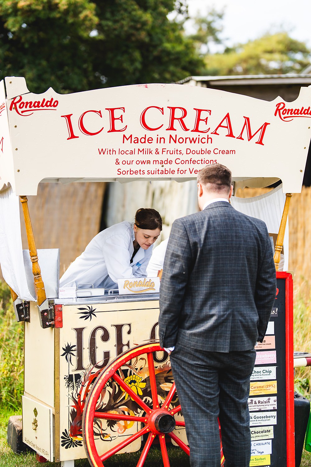Ice Cream Cart Farmyard Wedding Daniel Lightening Photography
