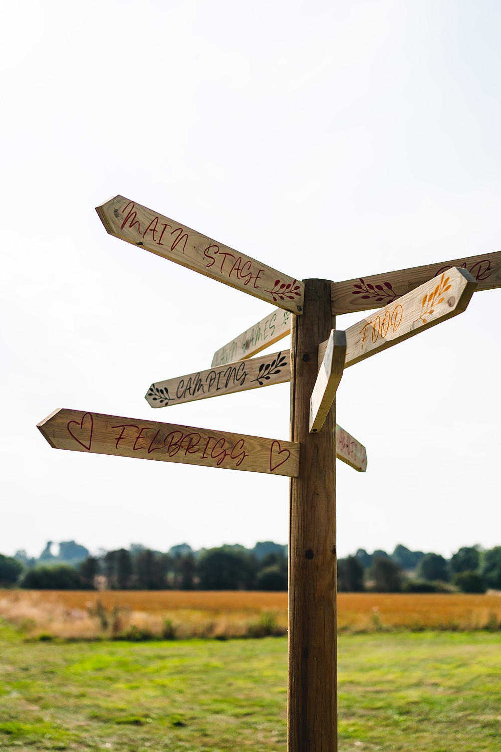 Signpost Farmyard Wedding Daniel Lightening Photography
