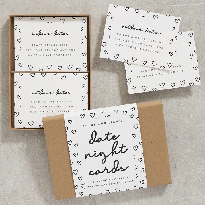 Fiance Christmas Gift Date Cards