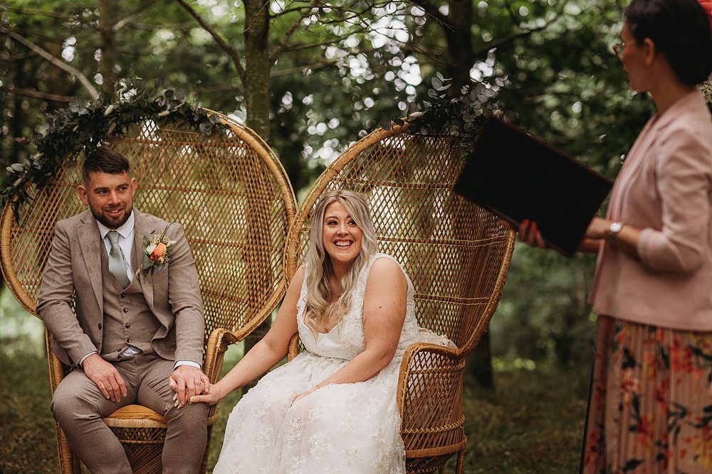 Peacock Chairs Ceremony Funfair Festival Wedding Thyme Lane Photography