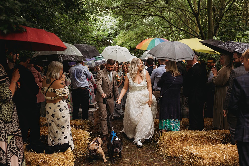 Rainy Outdoor Ceremony Funfair Festival Wedding Thyme Lane Photography