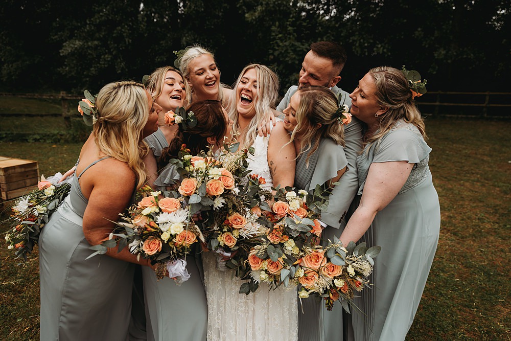 Sage Green Bridesmaids Dresses Bridesman Funfair Festival Wedding Thyme Lane Photography