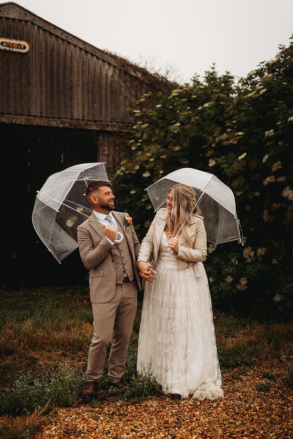 Rainy Umbrella Funfair Festival Wedding Thyme Lane Photography