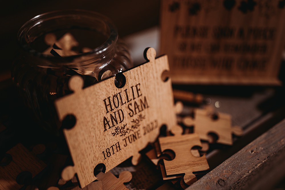 Puzzle Guest Book Funfair Festival Wedding Thyme Lane Photography
