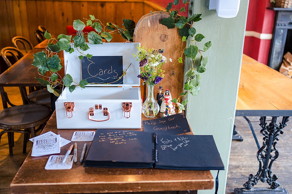 Card Suitcase Goth Wedding Anna Pumer Photography