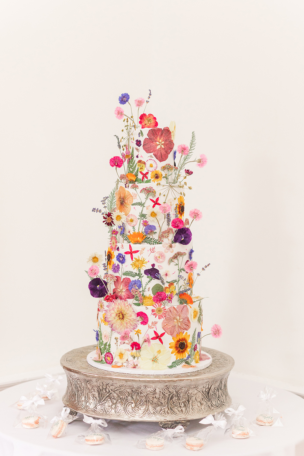 Petal Flower Floral Cake Holbrook Manor Wedding James & Kerrie Photography