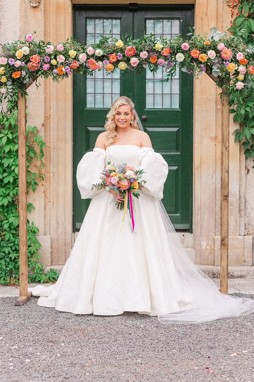 Dress Gown Bride Bridal Strapless Sleeves Sassi Holford Holbrook Manor Wedding James & Kerrie Photography