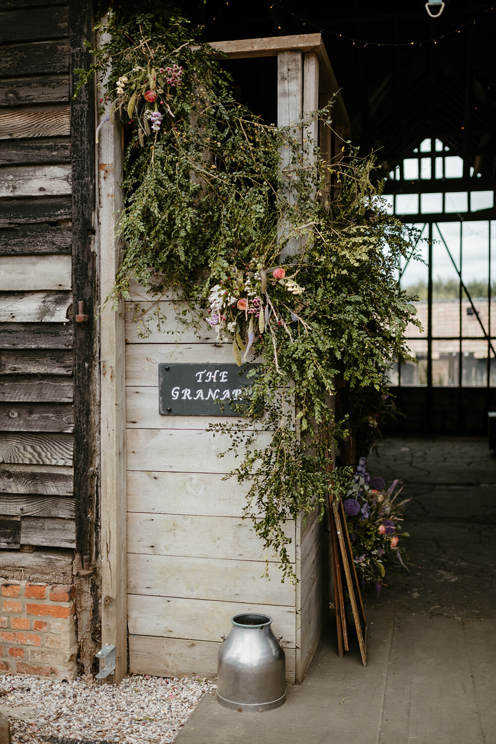 Indian Lithuanian Wedding Ellie Gillard Photography Greenery Flowers Barn Decor