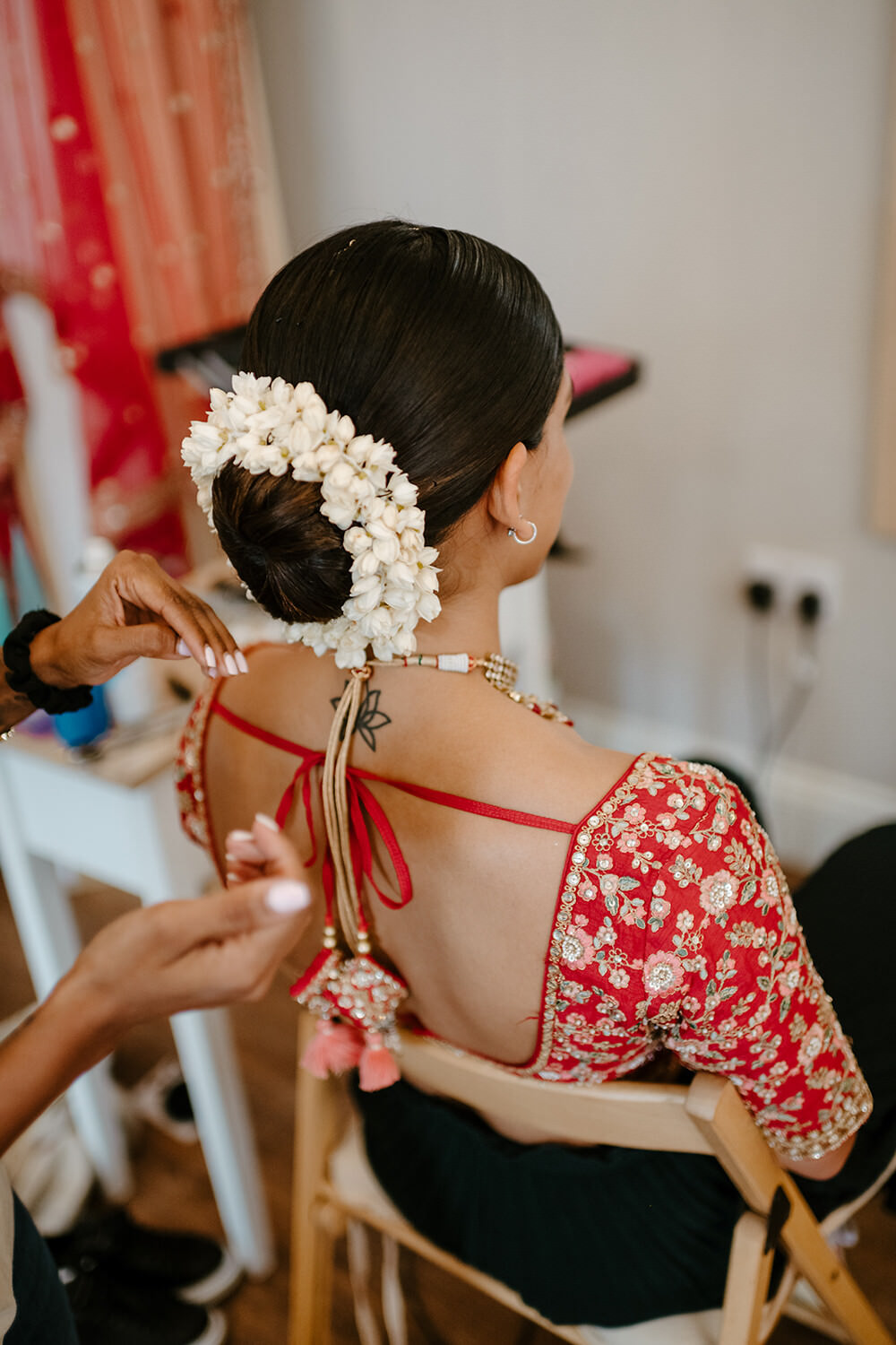 Bride Bridal Hairstyle Indian Lithuanian Wedding Ellie Gillard Photography