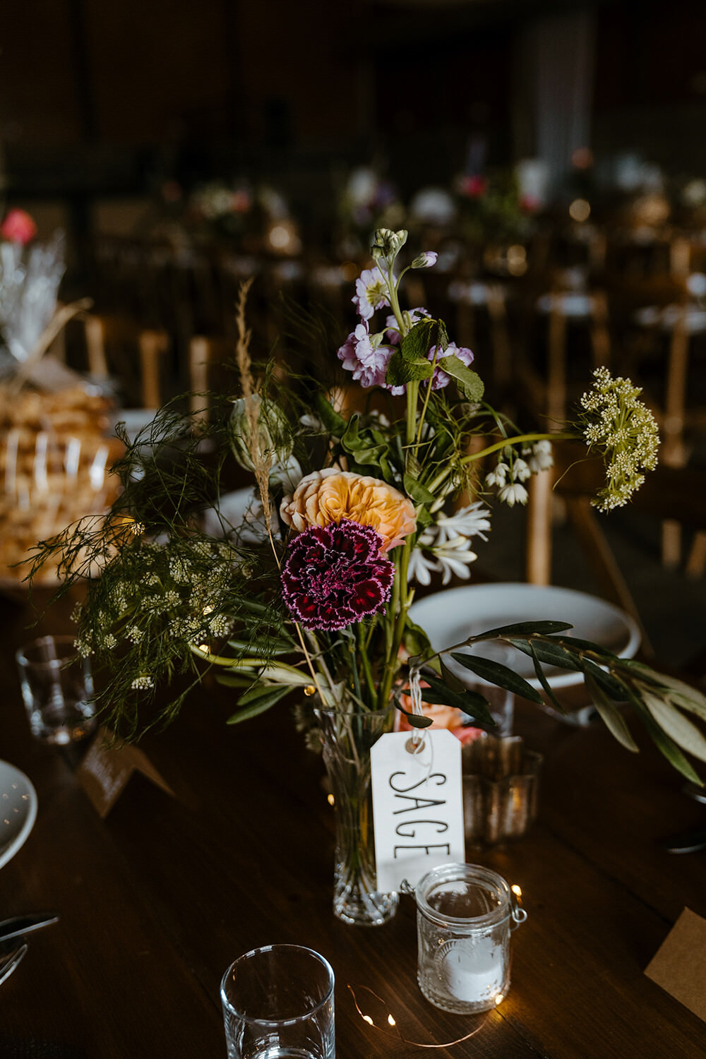 Table Flowers Luggage Tag Table Name Indian Lithuanian Wedding Ellie Gillard Photography