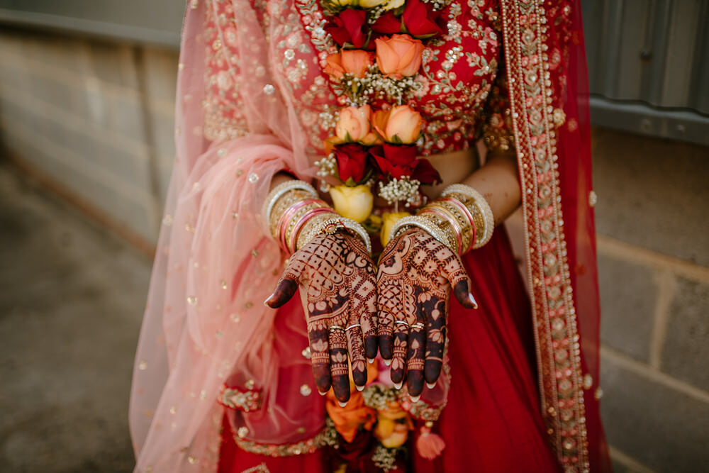 Henna Bride Hands Indian Lithuanian Wedding Ellie Gillard Photography