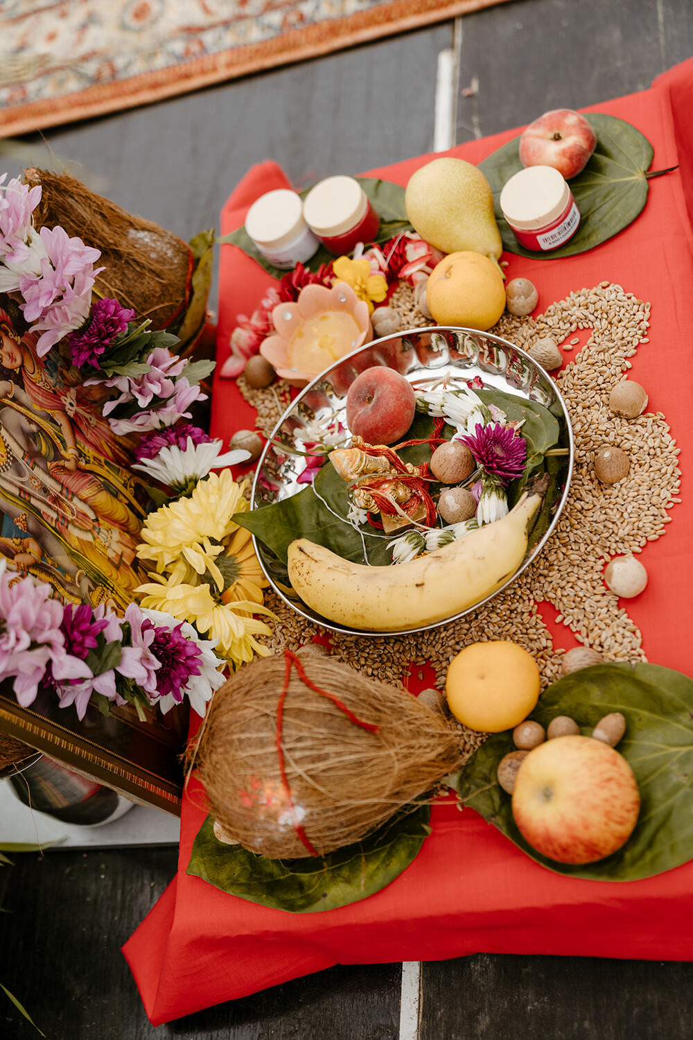 Fruit Ceremony Hindu Indian Lithuanian Wedding Ellie Gillard Photography