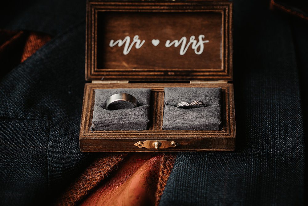 Wooden Ring Box Old Kent Barn Wedding Olegs & Rita Photography