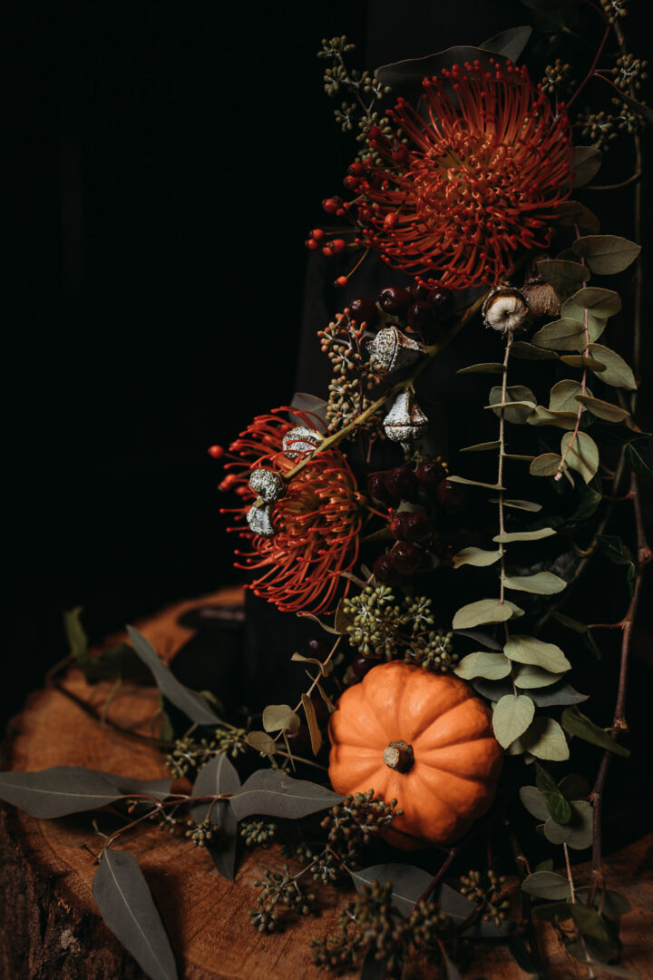 Pumpkin Wedding Ideas Black Cake Thyme Lane Photography