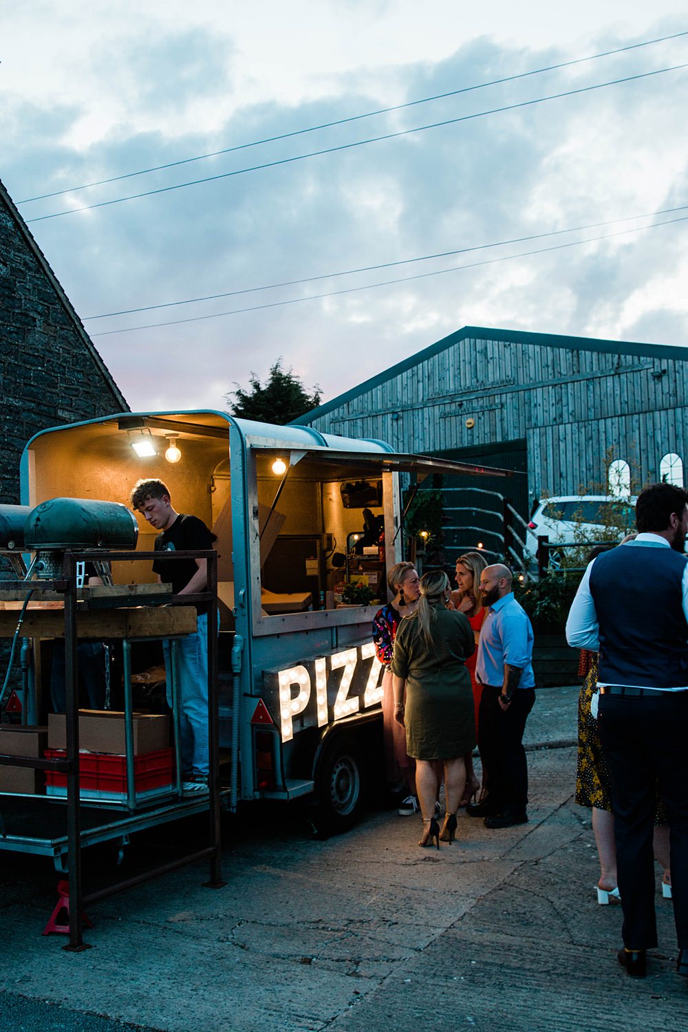 Pizza Truck Vintage Glamour Wedding Charly Richards Photography