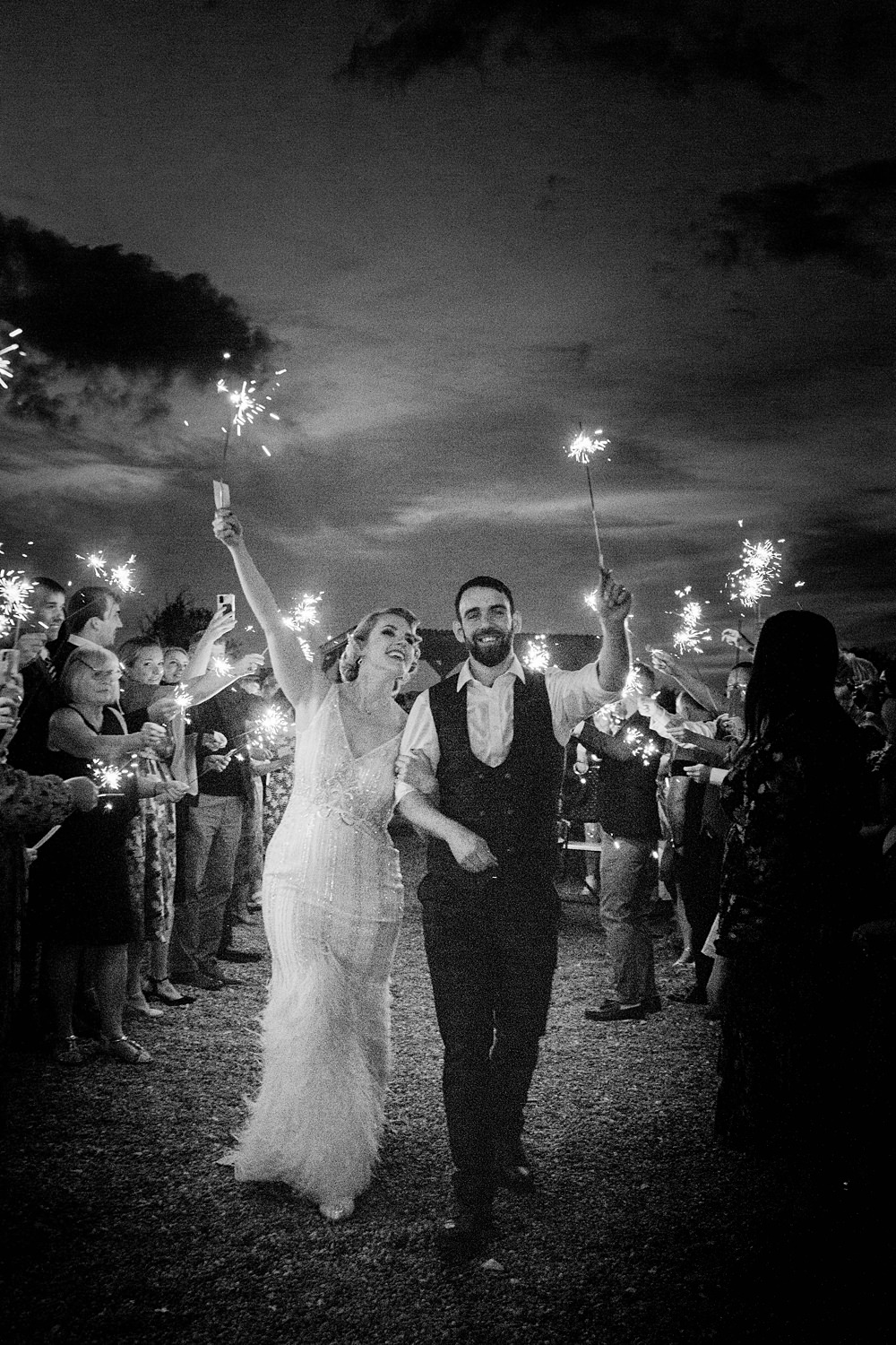 Sparklers Bride Groom Vintage Glamour Wedding Charly Richards Photography