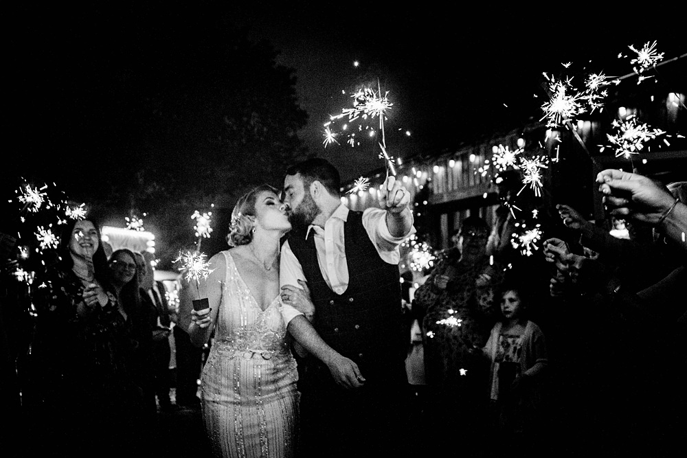 Sparklers Bride Groom Vintage Glamour Wedding Charly Richards Photography