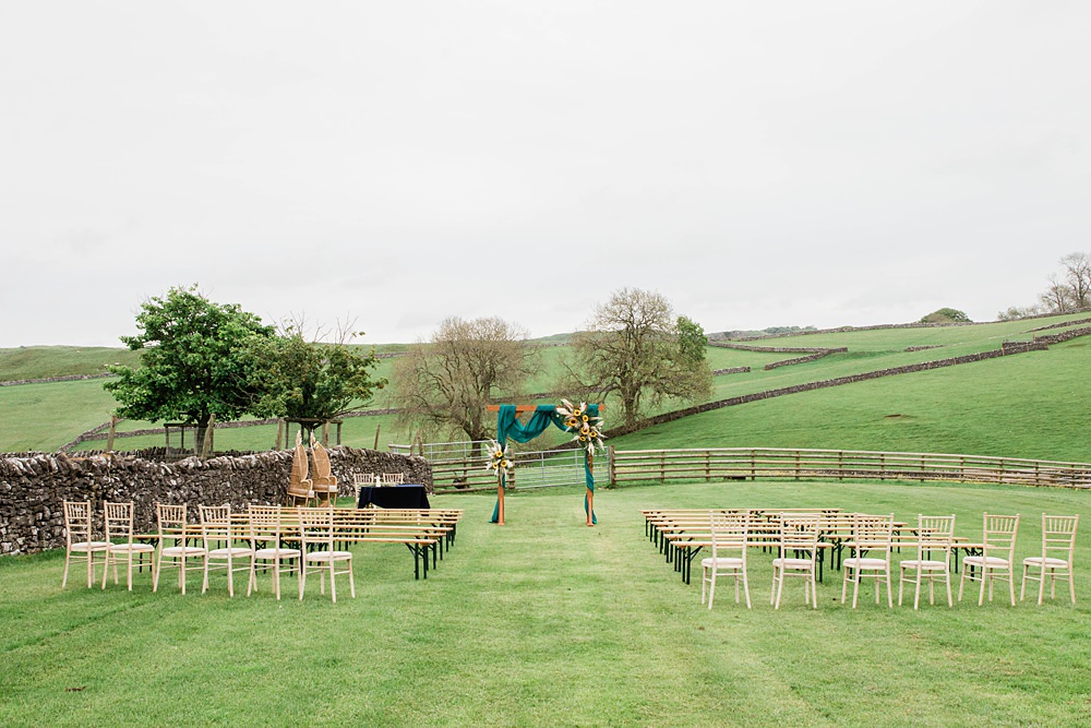 Outdoor Ceremony Arch Flowers Vintage Glamour Wedding Charly Richards Photography